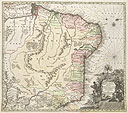Recens Elaborata Mapa Geographica Regni Brasiliae In América Meridionali Maxime Celebris Accurate Delineata